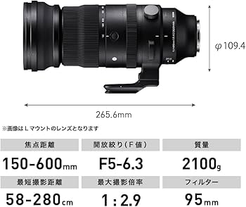 Amazon.co.jp: シグマ(Sigma) レンズ 150-600mm F5-6.3 DG DN OS Sony