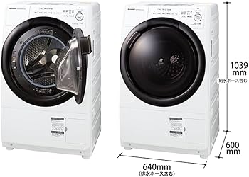 Amazon | シャープ ドラム式 洗濯乾燥機 ES-S7G-WR ヒーターセンサー