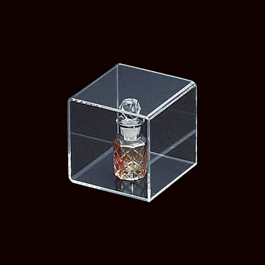 Amazon｜透明アクリル4面ボックス 10cm角 1個 【 ロの字ボックス 4面体