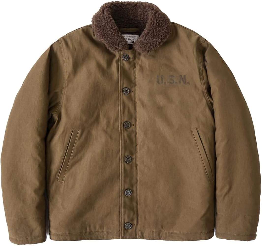 Red Tornado Naval N-1 Deck Jacket Dark Khaki (USN) S at Amazon