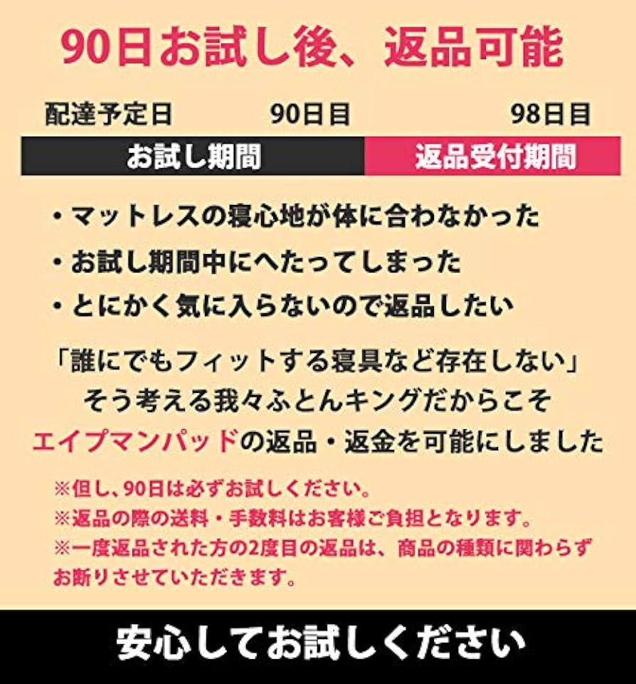 Amazon｜90日返品保証ありモデル エイプマンパッド H3 シングルサイズ