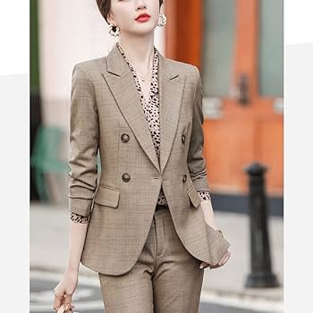 Amazon.co.jp: n/a レディースビジネススーツ秋と冬のズボンスーツプロ