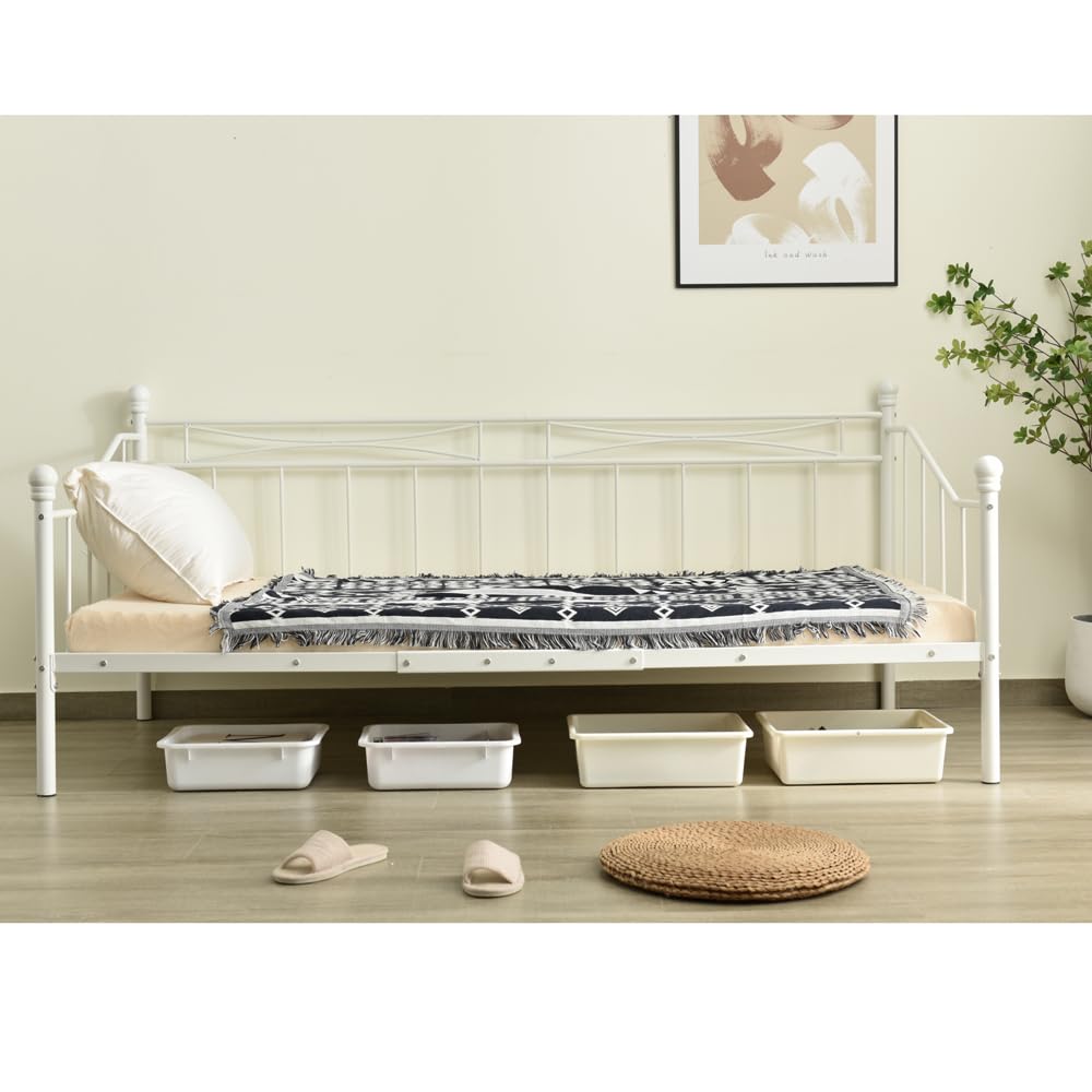 Amazon｜【ホワイト】シングルベッド パイプベッド ベッド シングル