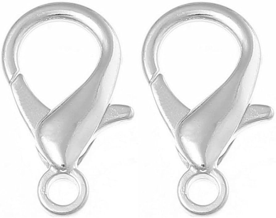 Amazon.com: 100pcs Silver Plated Trigger Lobster Claw Clasp 20mm