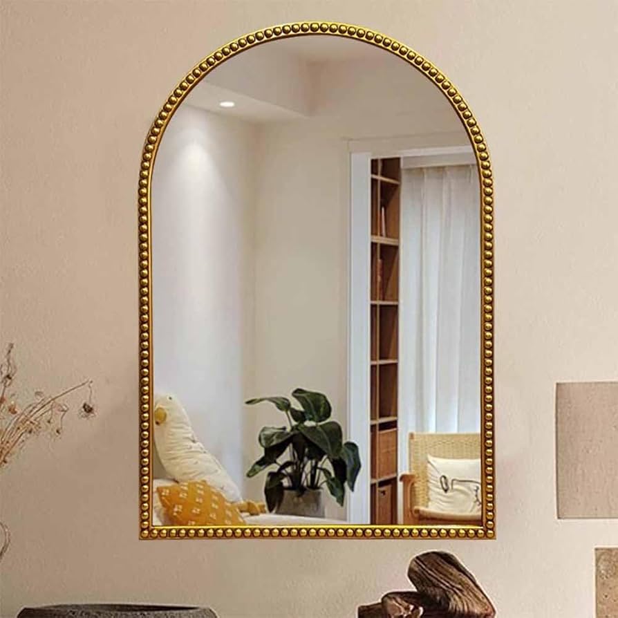 Amazon.co.jp: ZYBOWAYL バロック調化粧鏡 アーチ型アンティークミラー