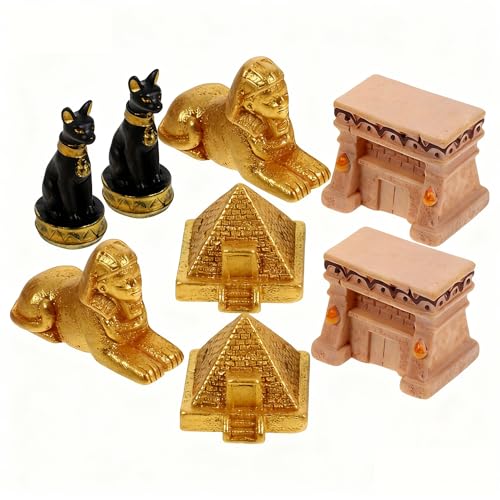 ABOOFAN 8個 エジプトのピラミッドの彫像 ミニチュア モデル お土産