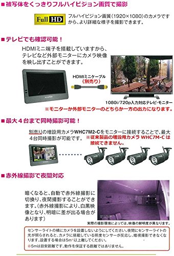 Amazon.co.jp: マスプロ電工 7インチモニター＆ワイヤレスフルHDカメラ