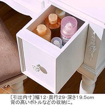 Amazon｜【直送】アンティーク風ドレッサー＆スツール アンティーク