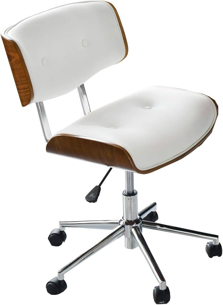 Amazon.co.jp: タンスのゲン オフィスチェア 木目 背もたれ ミッド