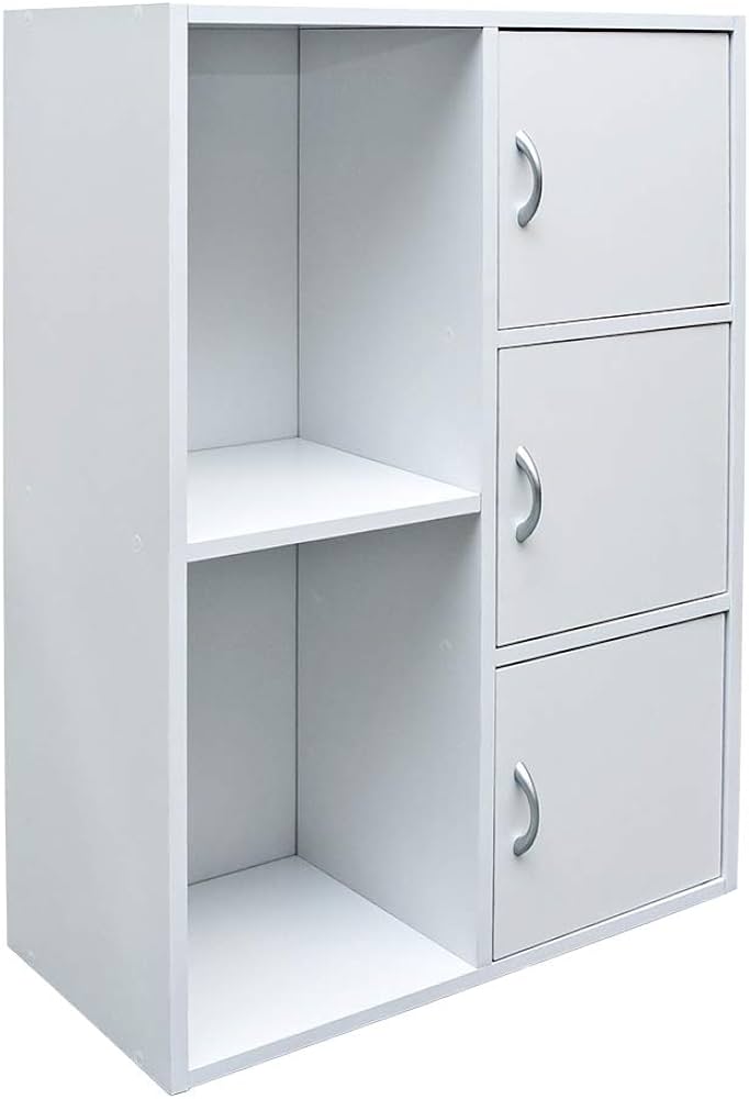 専用ページリリーホワイト木製ラック 3段棚 扉付き収納棚板一枚追加