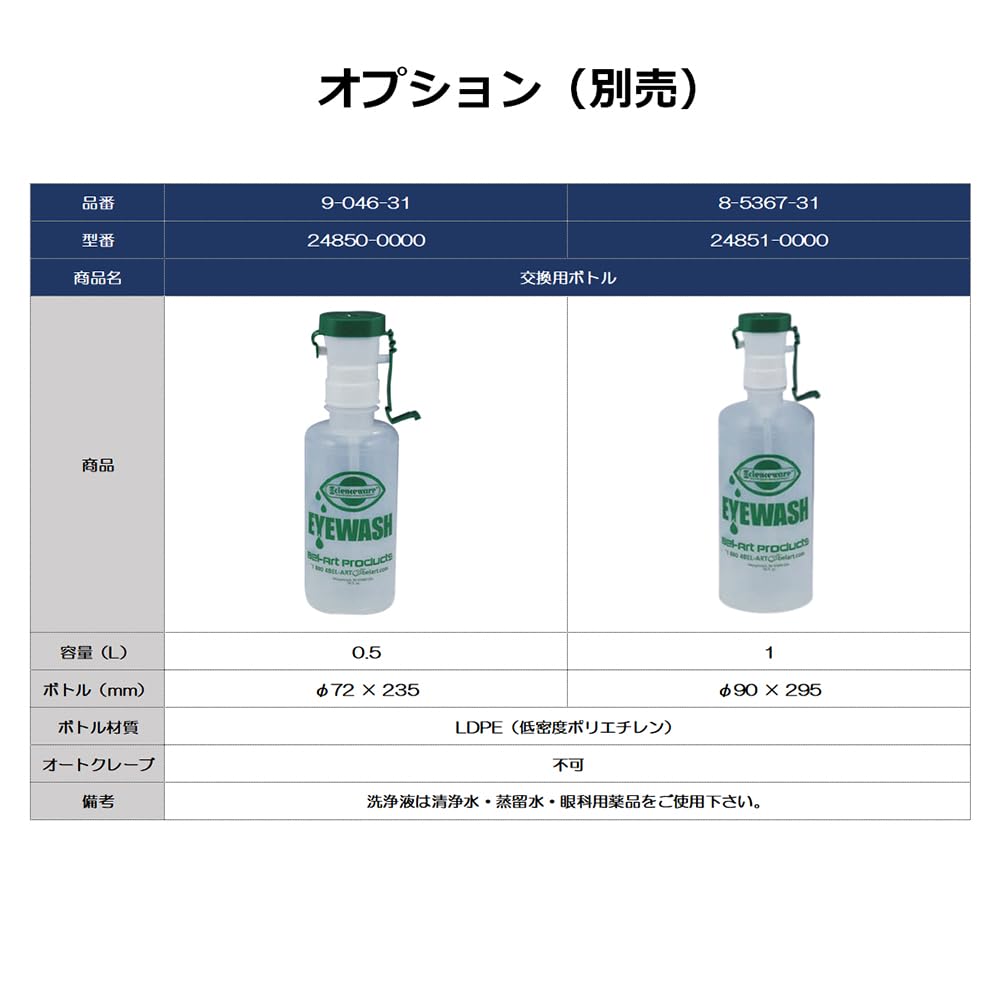 Amazon | アズワン 洗眼器 24865-0000 /9-046-21 | 保護メガネ | 産業