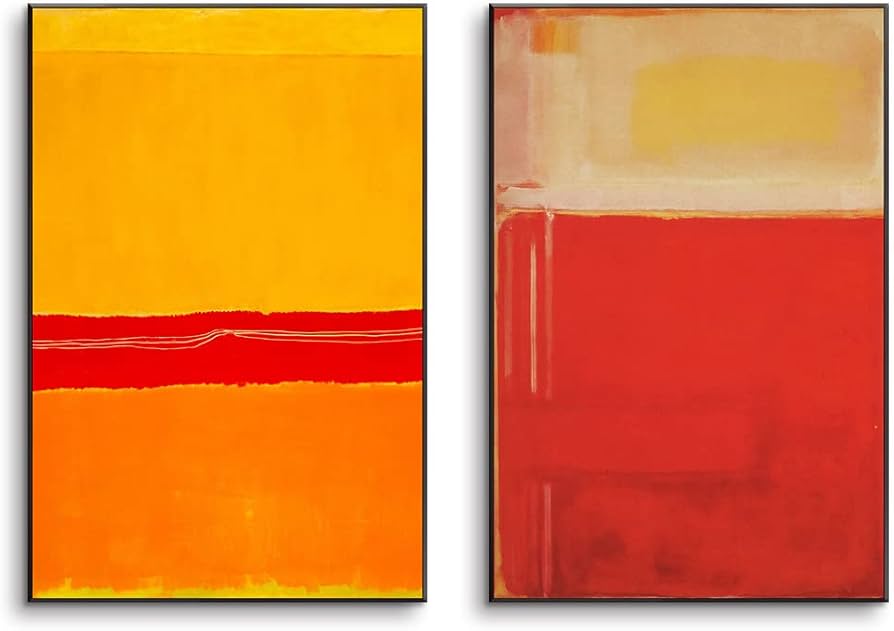 Amazon.co.jp: マークロスコ アートパネル 2枚 飾り絵 Mark Rothko 色