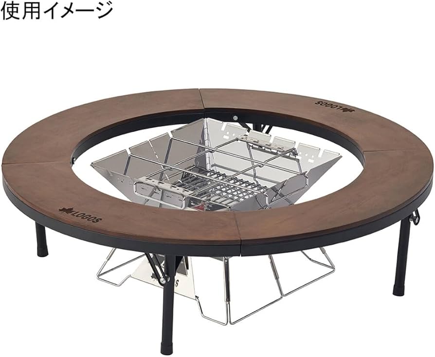 Amazon.co.jp: ロゴス(LOGOS) アイアンウッド囲炉裏サークルテーブルL