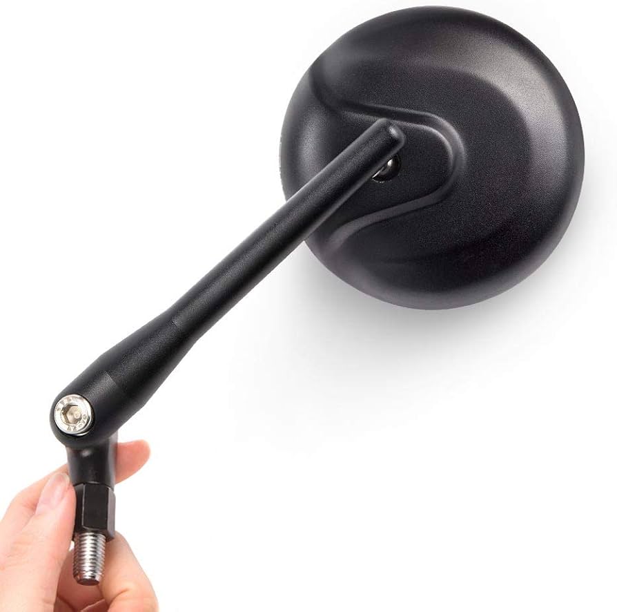 Amazon | KiWAV バイクミラー レトロ 黒 アルミ製 10mm 5/16インチ