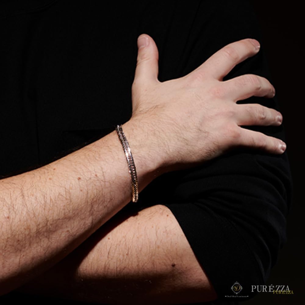 Amazon | [PURÉZZA] シルバー925 メンズ 喜平 ブレスレット トリプル12
