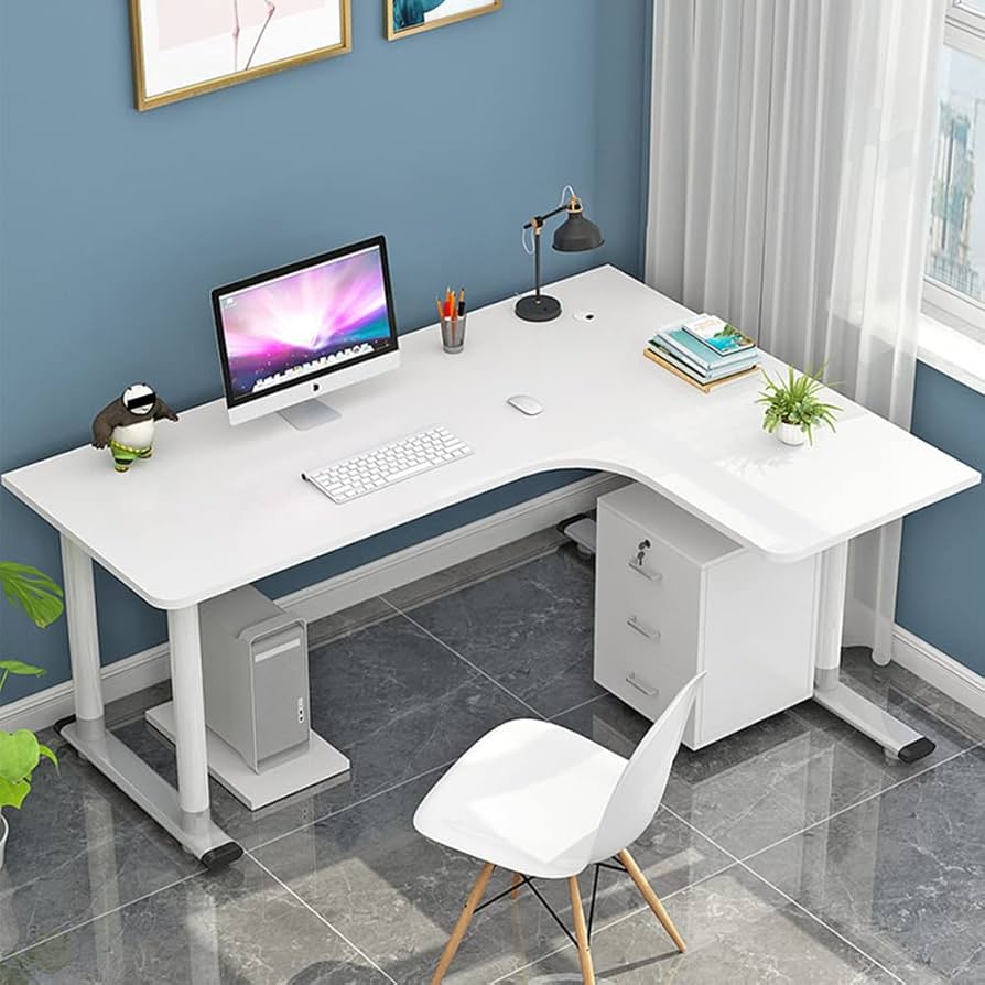 Amazon | KAGUYASU L字デスク ゲーミングデスク 省スペース 丸脚 丸角