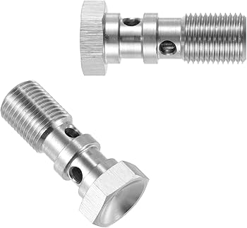 Amazon | uxcell バンジョーボルト 銅ワッシャー付き ダブルバンジョー