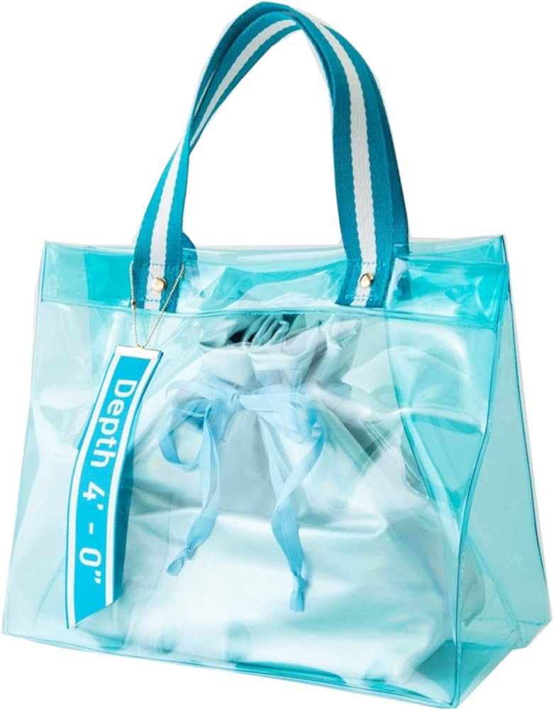 Amazon｜アサヒ興洋 ランチバッグ 保冷 保温 透明 クリア ブルー