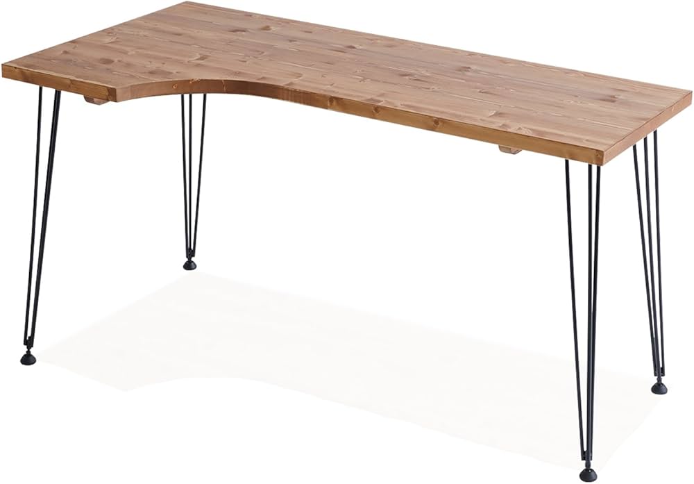 Amazon | LOWYA ロウヤ ワークデスク ヴィンテージ L字 木製