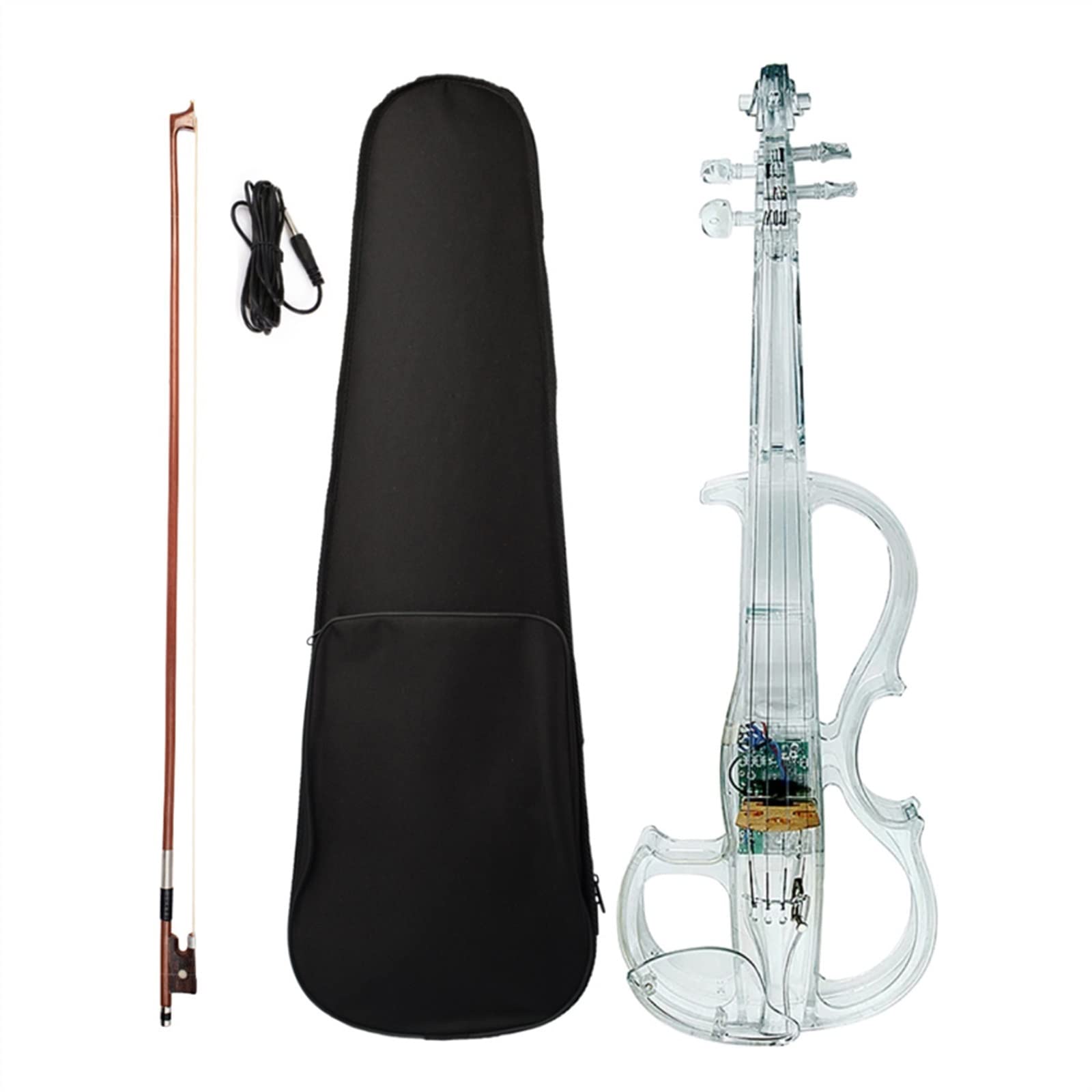 Amazon.co.jp: 4/4 透明エレクトリック バイオリン品質プラスチック