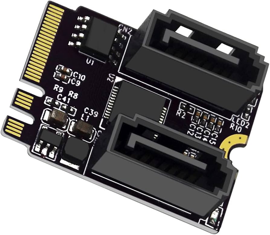 Amazon.com: NFHK NGFF Key A+E PCI Express to SATA 3.0 6Gbps Dual