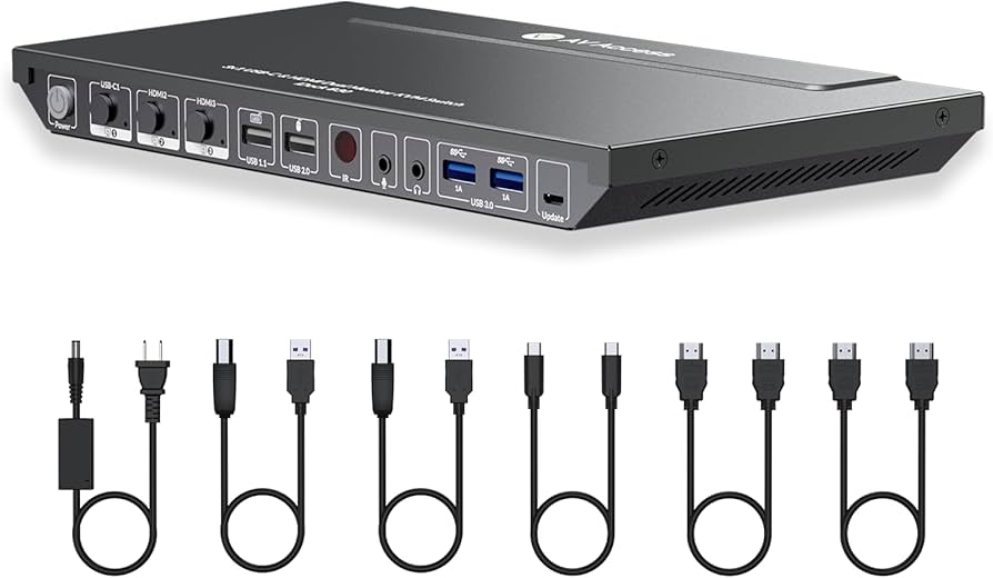 Amazon.com: AV Access KVM Switch Dock for a Laptop and 2 Desktop