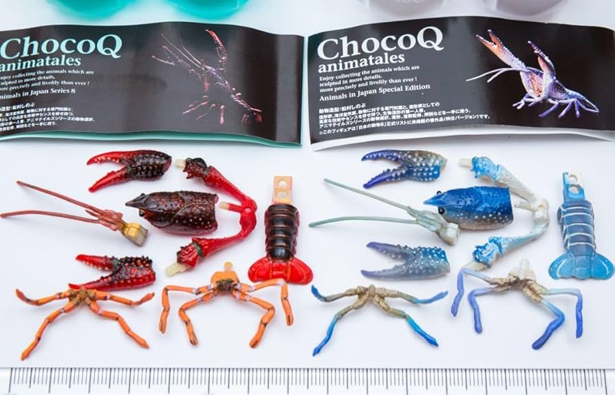 Amazon.co.jp: アメリカザリガニ 赤 青 チョコQ海洋堂 フィギュア