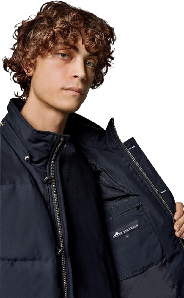 Amazon.co.jp: Moose Knuckles メンズ ダウン 3/4 ジャケット ネイビー