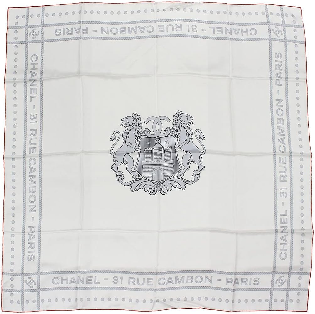 Amazon | [CHANEL] [シャネル] スカーフ シルク レディース 縦90×横