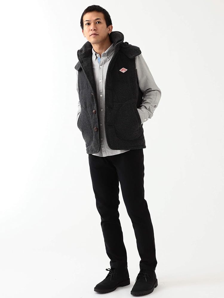 Amazon | [ビームス] DANTON 別注 ベスト ウールモッサ ダウンベスト