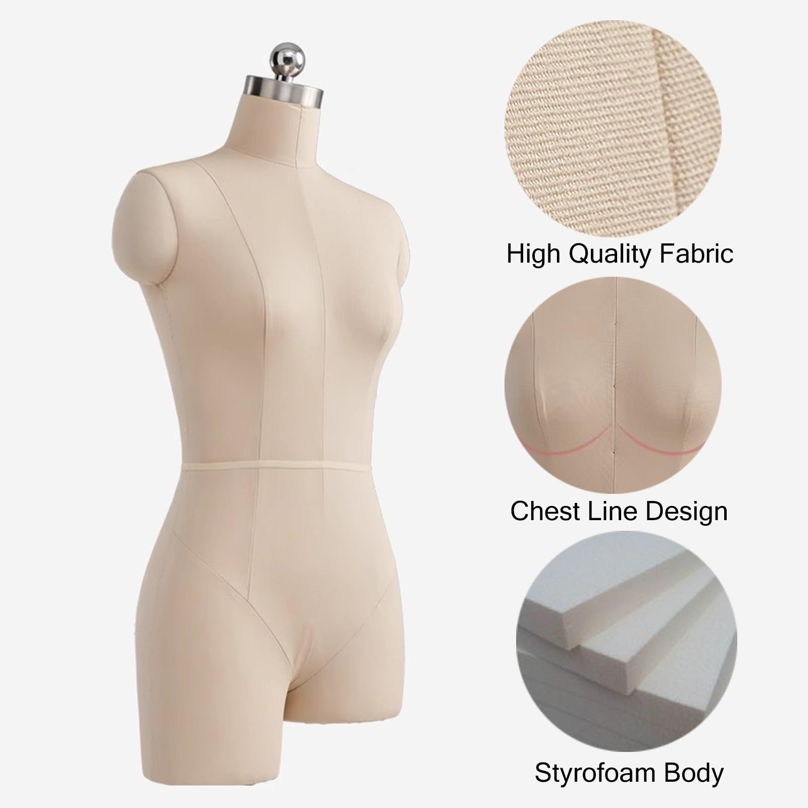 Amazon.co.jp: 女性 トルソー マネキン メンズ ボディー 縫製マネキン