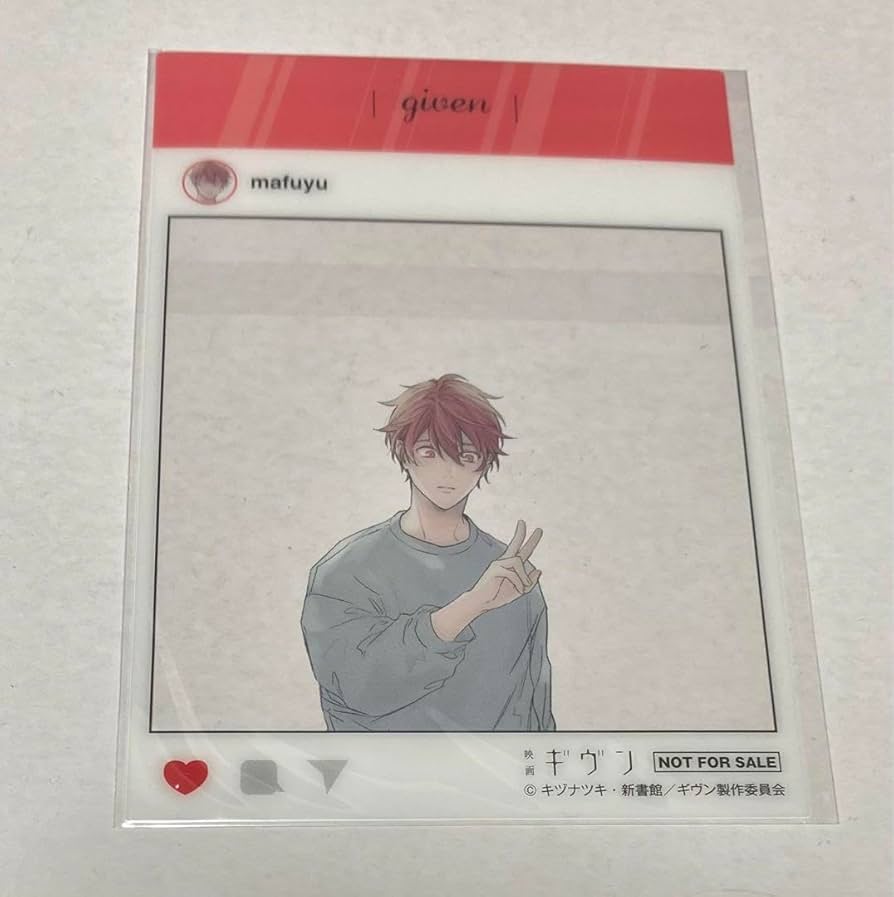 Amazon.co.jp: 映画 ギヴン 原作 佐藤真冬 SNS風クリアカード : おもちゃ