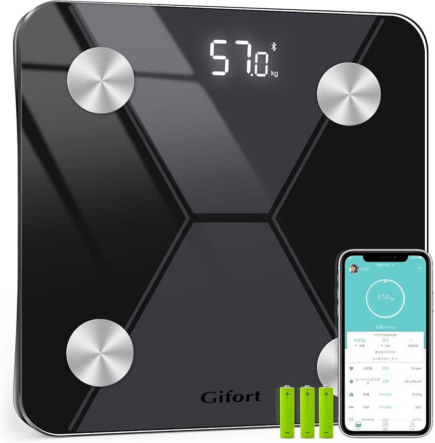 Amazon | 体重計 体組成計 スマホ連動 体脂肪計 高精度ITO＆BIA技術 体