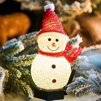 Amazon.co.jp: ZNUJS(さちえ) 防水 ソーラー スノーマン ランプ