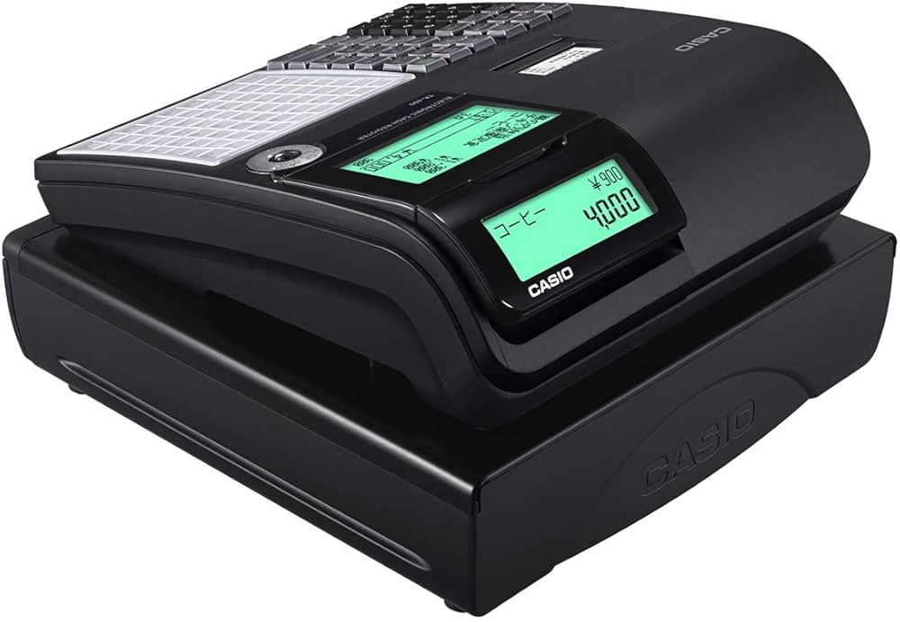 Amazon | カシオ レジスター 4部門 飲食店向け 小型 ドロア TK-400-BK