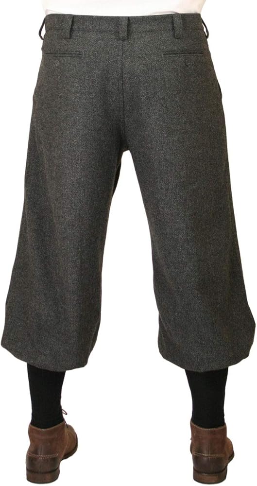 Historical Emporium Men's Wool Blend Herringbone Tweed Knickers