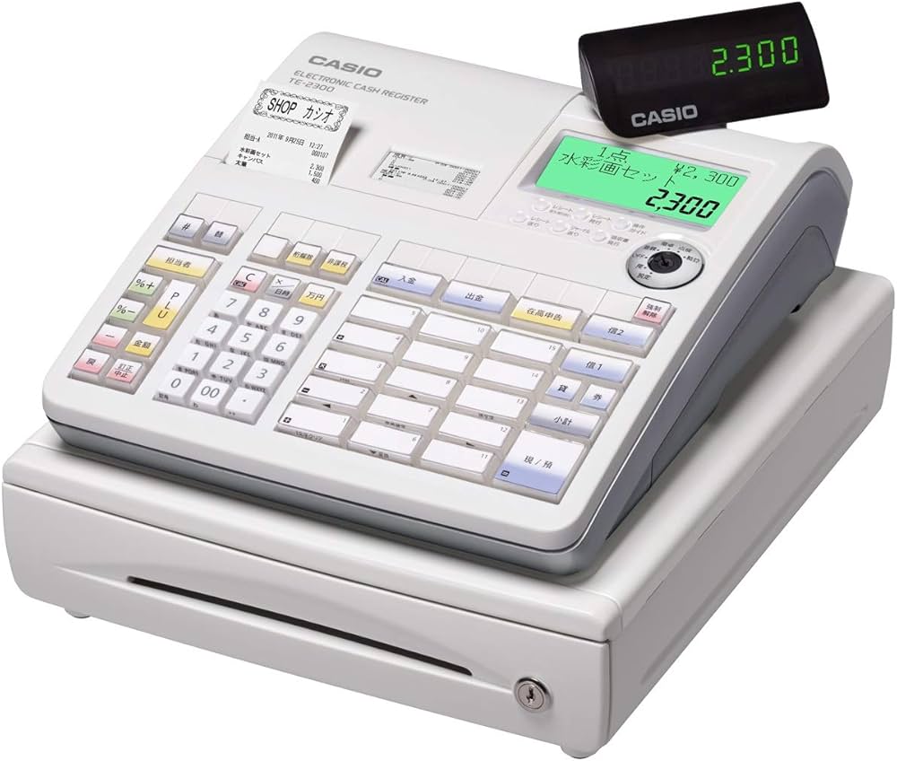 Amazon | カシオ レジスター 15部門 TE-2300-15S ホワイト