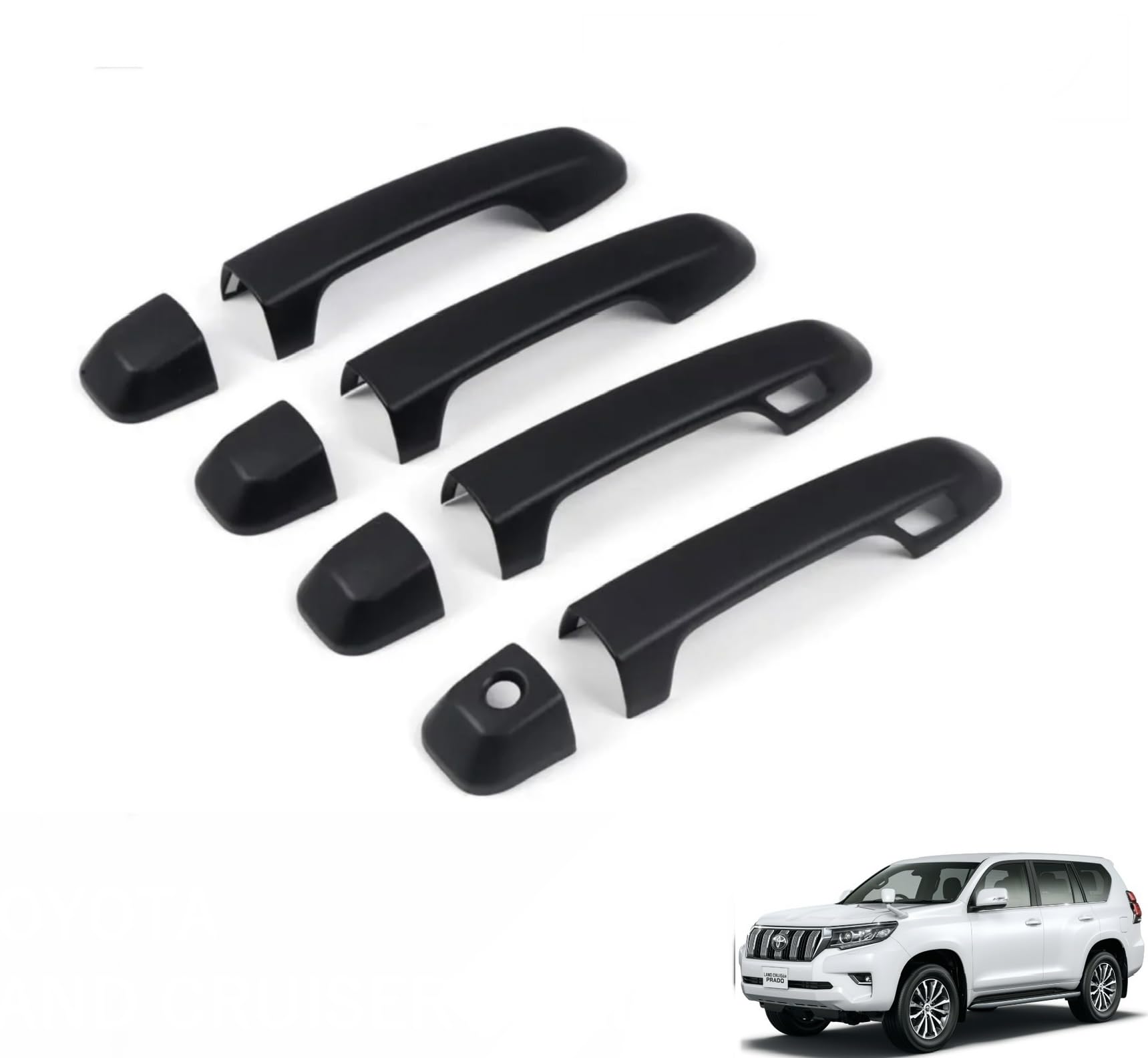 Amazon.co.jp: ULS NORK プラド ドアハンドルカバー マットブラック