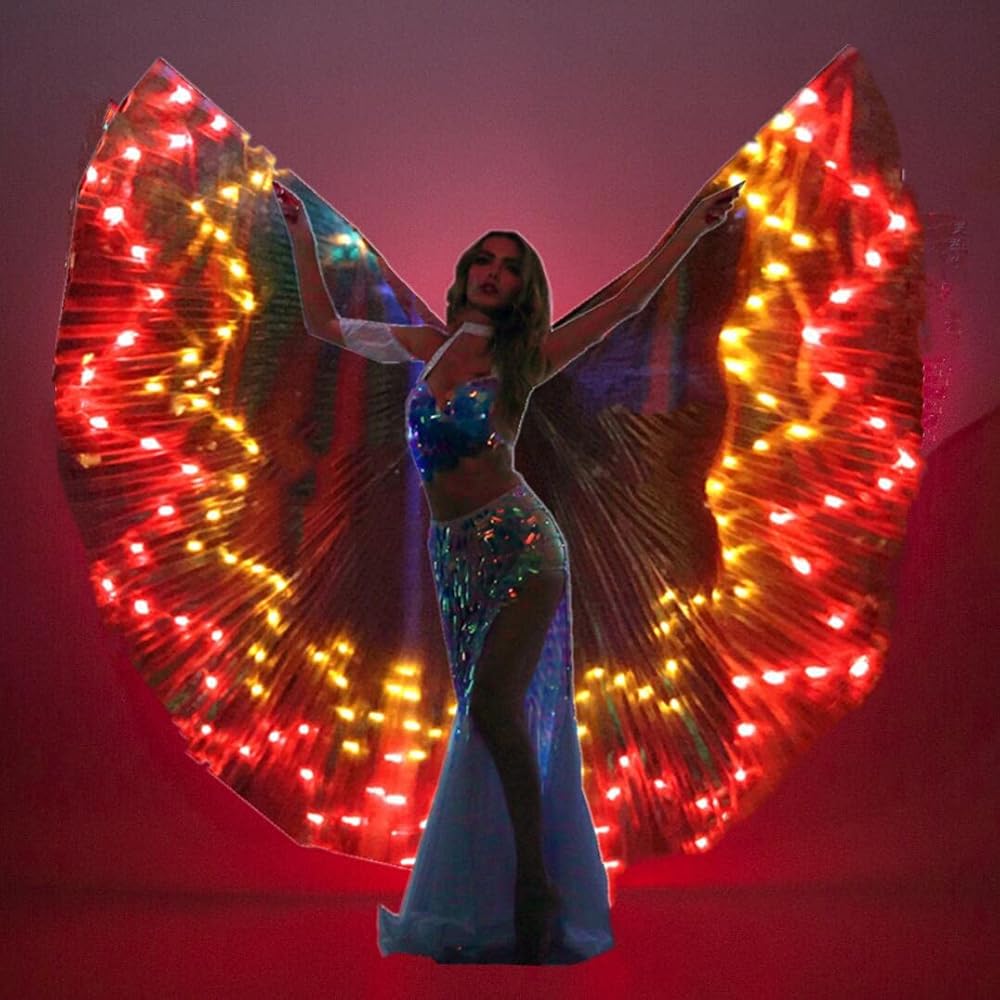 Amazon.com: SHINYO LED Isis Wings Glow Light Up Belly Dance Wing