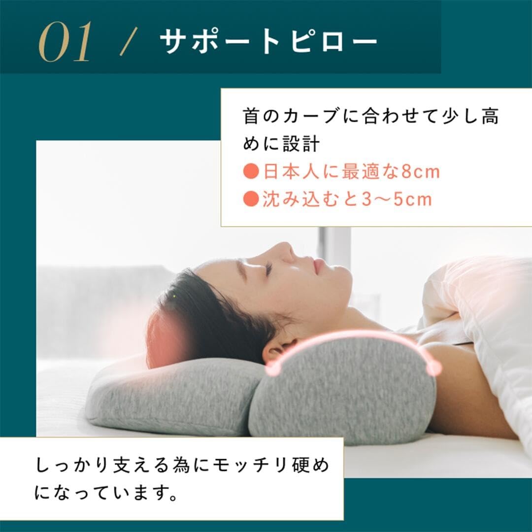 Amazon｜[CALQS ホッとする枕(ベーシック) ライトグレー] 枕 ピロー 首