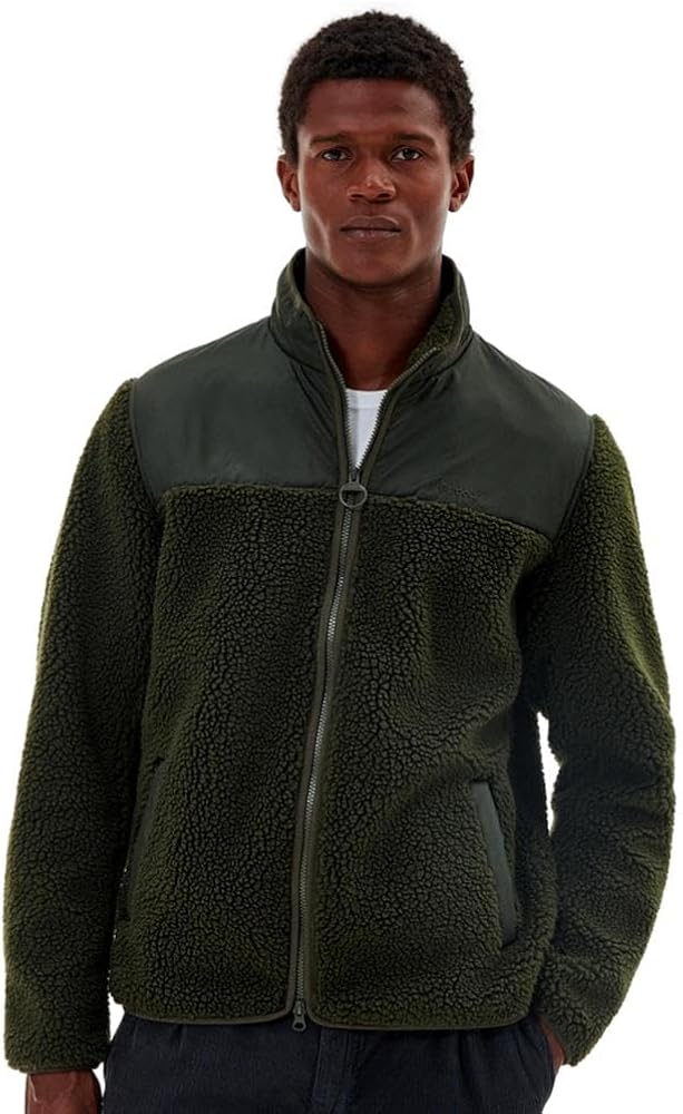 Barbour Men's Hobson Fleece Jacket, Olive (Large) at Amazon Men's