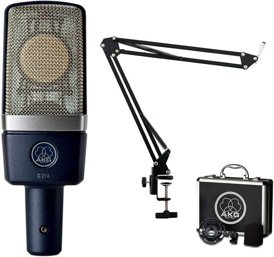 Amazon.co.jp: AKG コンデンサーマイク C214 + デスクアームマイク