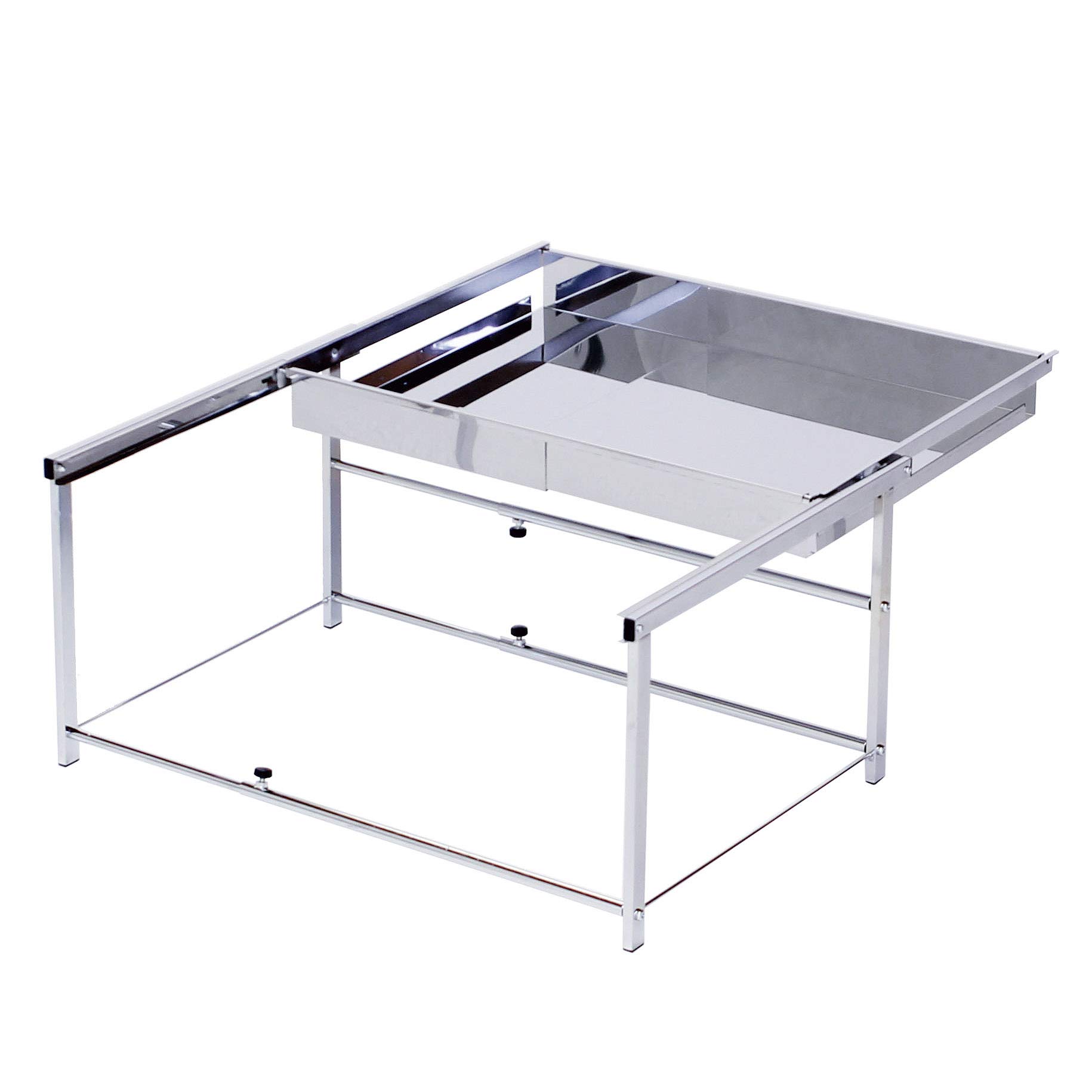 Amazon.co.jp: 川口工器 シンク下 幅伸縮 引き出し ラック ステンレス