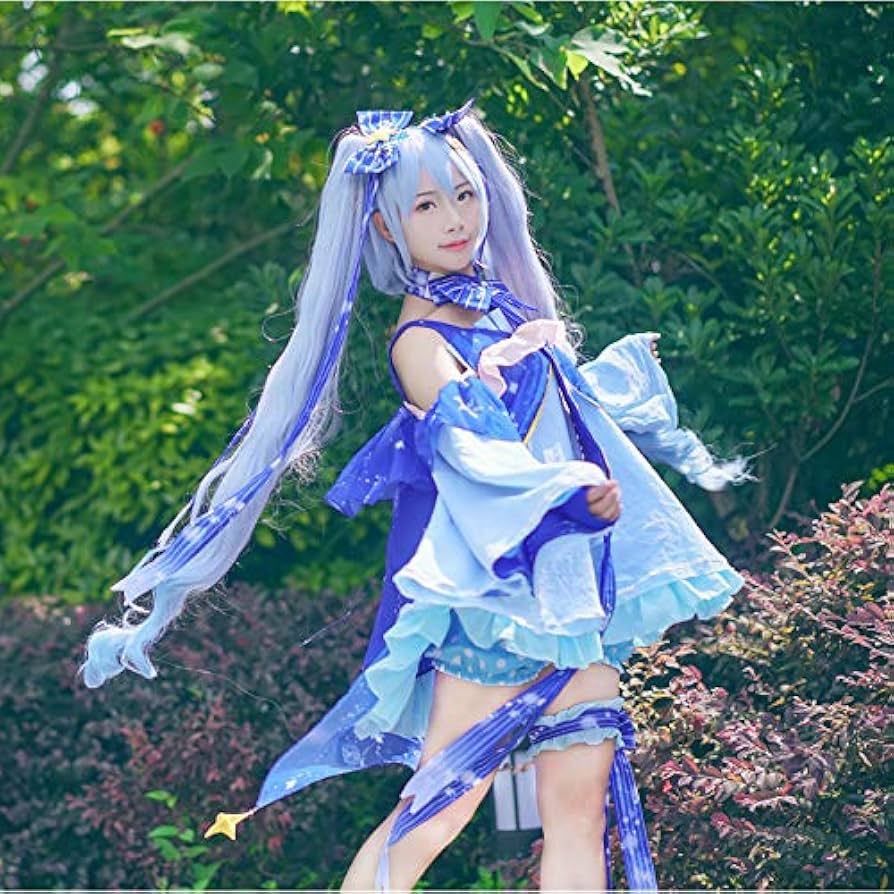 Amazon.co.jp: 初音ミク雪ミクコスプレ用衣装雪のプリンセスドレス