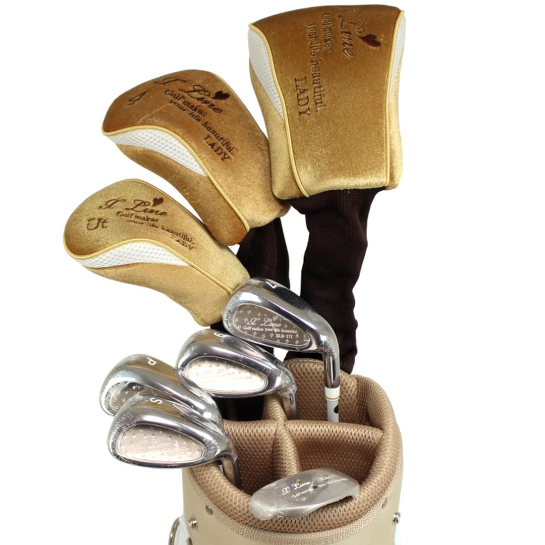 Amazon.co.jp: X-LINE レディース ゴルフセット クラブ8本＋キャディ