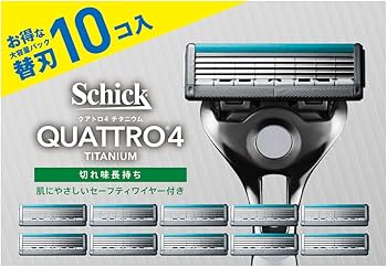 Amazon.co.jp: Schick(シック) クアトロ4チタニウム 4枚刃 替刃(10コ入