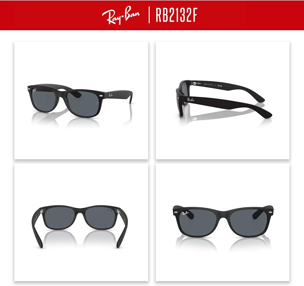 Amazon.com: Ray-Ban New Wayfarer RB2132F Asian Fit Low Bridge 622