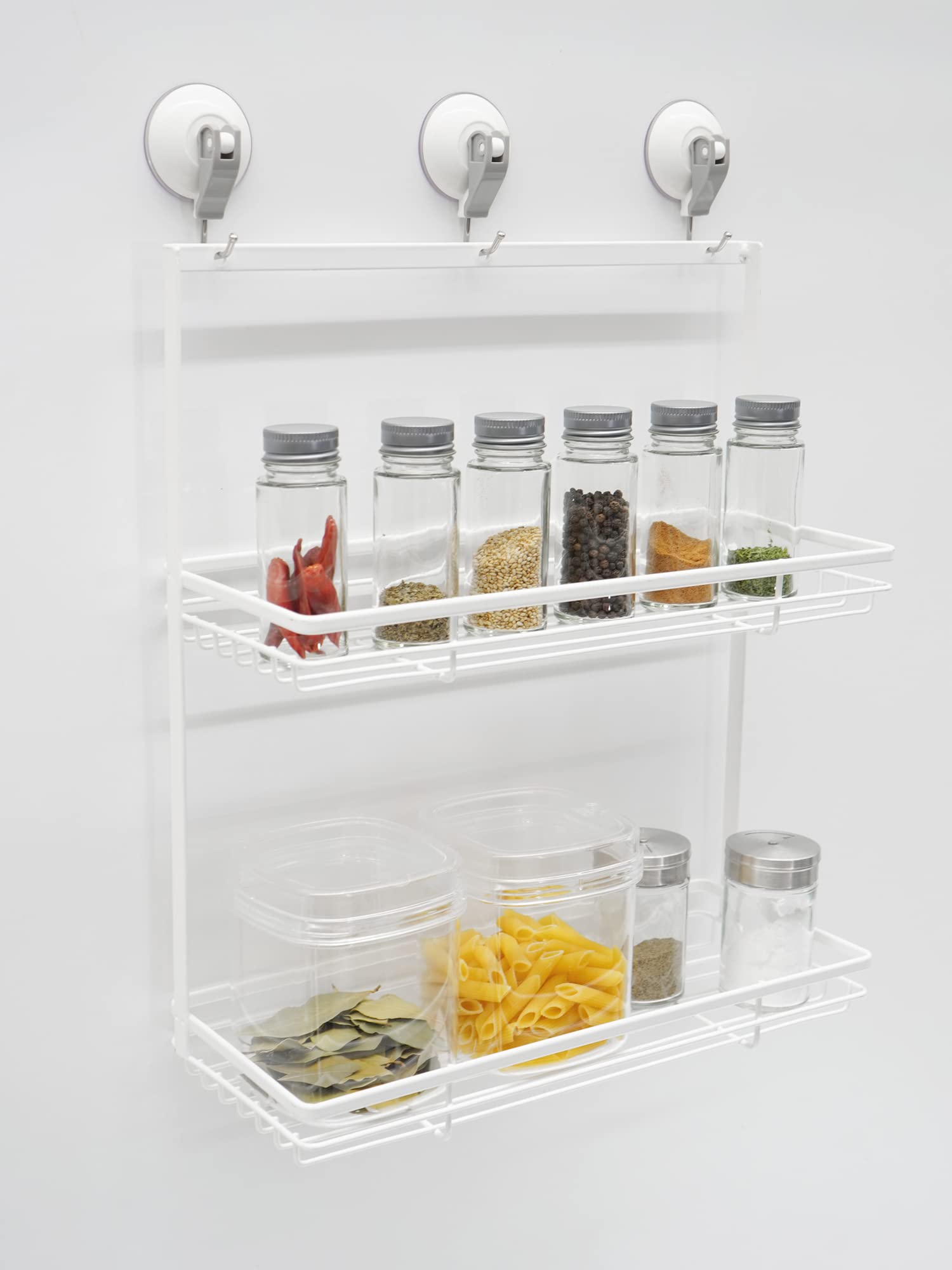 Amazon.co.jp: 和平フレイズ スパイスラック 吸盤式 壁面 収納 調味料