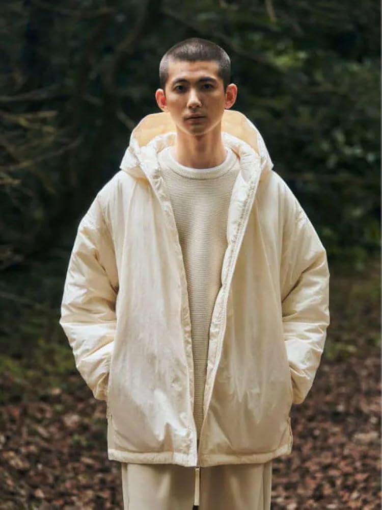 Amazon | MUJI Labo ムジラボ 撥水フード ダウンジャケット アイボリー