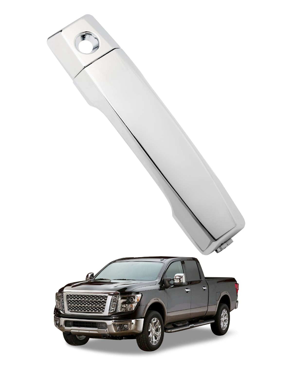 Driver Door Handle, Compatible with 2004-2015 Nissan Titan, Armada